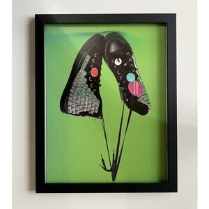 Chrome Hearts converse shoe photo Poster framed 9x11